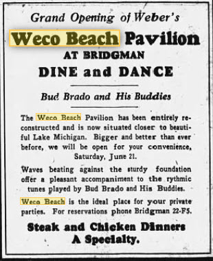 Weco Beach Pavillion - JUNE 20 1930 AD